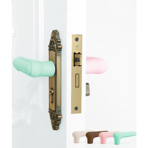 Creative PVC Door Handle Gloves Living Room Bedroom Anti-collision Buffer Security Door Handle Cover Home Decoration