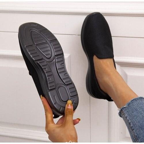 Size 43 Mesh Breathable Womens Platform Running Sport Slip-on Shoes for Women Sneakers Lady Women Shoes Woman Spring Autumn