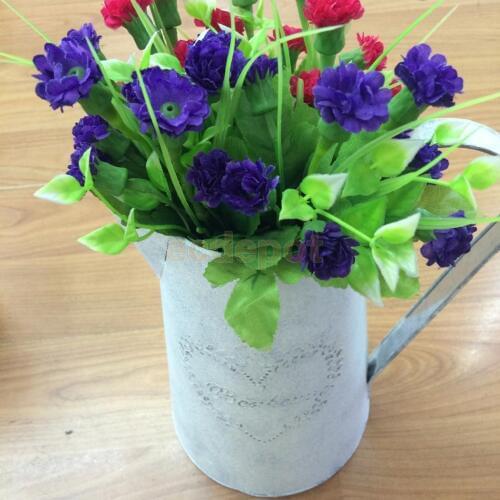 Vintage Shabby Chic Rustic Style Metal Jug Pitcher Flower Vase Wedding Decor