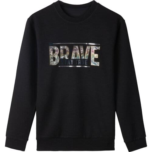 Votsein Mens Casual Sweatshirts Crew Neck Letter Printing Long Sleeve Fashion Fleece