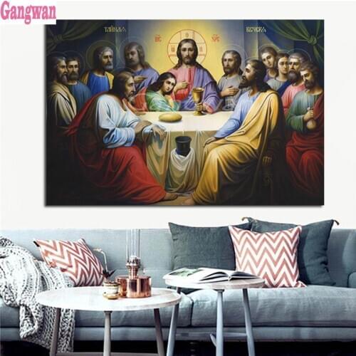5Diamond Painting Full Square/round drill Mosaic Rhinestones of Pictures Jesus The Last Supper 5d diy Diamond Embroidery decor