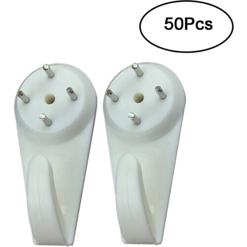 50pcs/Lot Invisible Wall Mount Painting Photo Frame Hanger Picture Hook Home Decor Seamless Nail Wall Hook Mirror Hanging Hanger