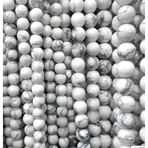 Wholesale AAA+ Faceted Faceted Howlite White Natural Stone Beads For Jewelry Making DIY 4/ 6/8/10/12 mm