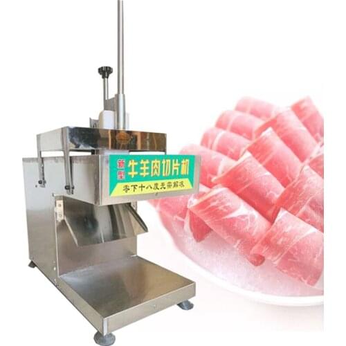 Commercial Electric Food Fruit Slicer Lamb Beef Slicer Freezing Meat Cutting Machine Mutton Rolls Cutter Adjustable Thickness