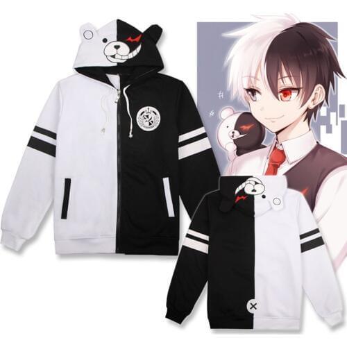 New Danganronpa hoodie Anime monokuma cosplay Dangan ronpa Autumn winter coat men women jacket casual sweatshirts