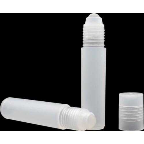 1pcs 10ml Empty Roll On Perfume Oil Liquids Tube+ plastic Roller Ball For Perfume Essential Oil Plastic Bottles