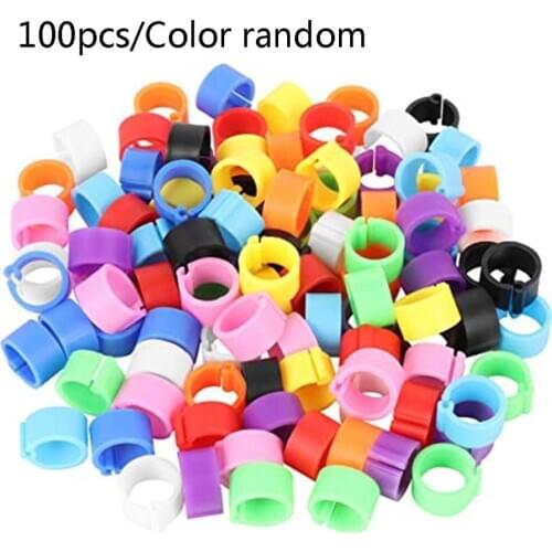 100 Pcs Multicolor Pigeon Foot Ring Pigeons Rings 8mm Bayonet Identification Ring Opening Pigeon Ring Pigeon Supplies