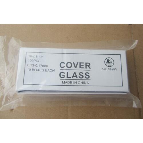 1000pcs 18x18mm Length Biomicroscope Microscope Glass Slide Cover Slips Blank Slides for Lab Middle School Students 0.13-0.17mm