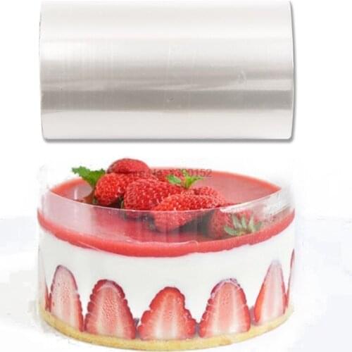 50pcs Practical Mousse Cake Edge Wrap Dessert Surrounding Hard Bound Cake Edges PET Band Cake Dessert DIY Cake Decorating Tools