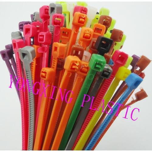 90pcs/lot 2015 new 6 color 11.8 inch(40lbs) 3.5x300mm Network Nylon Plastic Cable Wire Zip Tie Cord Strap