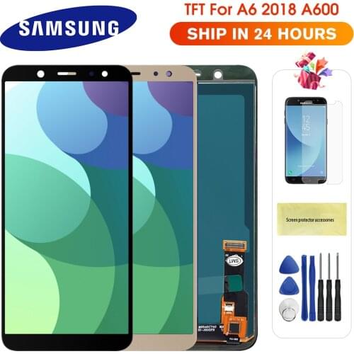 For SAMSUNG Galaxy A6 2018 A600 LCD SM-A600F A600FN Display Touch Screen Digitizer Assembly Can Adjust Brightness For A6 A600