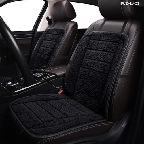 FUZHKAQI 12V Heated car seat cover for Ssangyong all model Actyon Kyron Tivolan Rexton korando winter cushions car seats