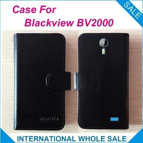 Factory Price Hot! 2016 Blackview BV2000 Case 6 Colors High Quality Leather Exclusive Flip Cover for Blackview BV2000 Tracking