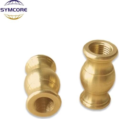 2pcs Inner Teeth M10 Drum Shaped Brass Connector 15.5 * 30MM Crystal Table Lamp Home Decoration Connector Lighting Accessories