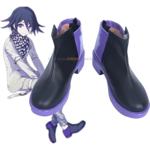 Danganronpa Kokichi Oma Shoes Cosplay Danganronpa V3 Killing Harmony Kokichi Oma Cosplay Boots Shoes Custom Made