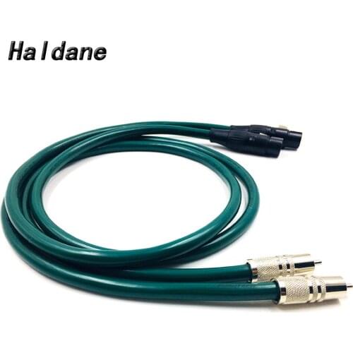 Haldane Pair Rhodium Plated RCA to XLR Female Balacned Interconnect Cable 3pin XLR to RCA Audio Cable with FURUTECH FA-220