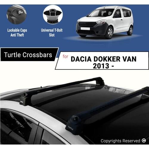 CROSSBARS FOR DACIA DOKKER VAN 2013 ON ALUMINUM ALLOY SIDEBARS CAR ROOF RACK LUGGAGE CARRIER BARS SET OF 2