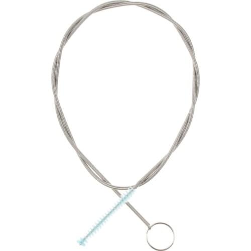 Folding Hydration Pack Stainless Steel Hose Brush Tube for Water Bag Spring Scrub Pipe Cleaning Kit