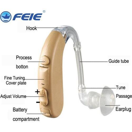 FEIE Hearing Aid Audifonos Bte With Wholesale Price for high Heairng Loss Deaf Person free shipping S-303