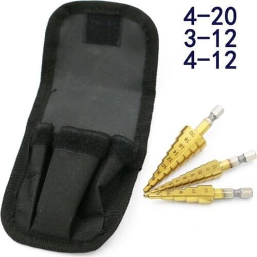 3 PCS / SET 3-12mm 4-12mm 4-20mm Titanium Coating HSS Direct Tank Open Metal Drill Strip Step Diamond Multi-function Drill Suit