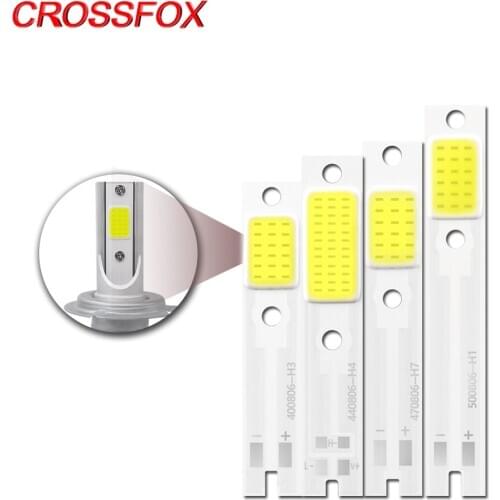 CROSSFOX C6 COB LED Chips Car Headlight Bulbs H1 H3 H4 H7 9005 9006 H11 Light Source Cold White 6000K Lamp Replace C6