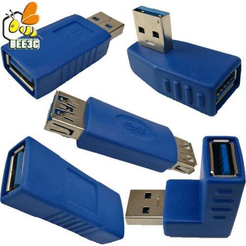 USB 3.0 adapter AF TO AF A Type Male & Female to Female Angle cross type Adapter USB3.0 Connector fast speed 500pcs