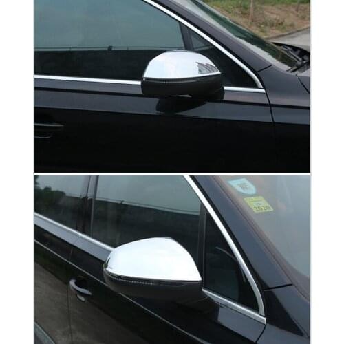For Audi Q7 2016 High Quality ABS Chrome Plated Rearview Mirror Cover Carbon Fiber Pattern Decoration Car Accessories