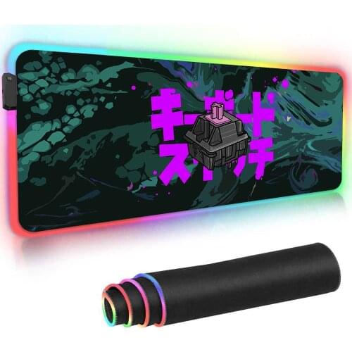 Japan Mouse Pad with Backlight Mechanical Keyboard Setup Gamer Gloway Xl Muosepad Pink Office Carpet Rgb Gamer Framework Deskmat