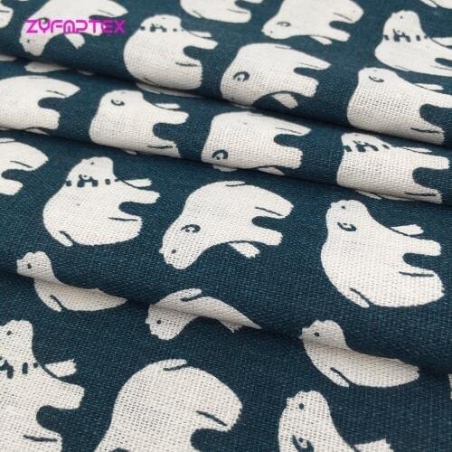 ZYFMPTEX Polar Bear Design Cotton Linen Fabric Cotton Linen Fabric For Patchwork Quilting Sewing For Curtains Bags Tablecloths