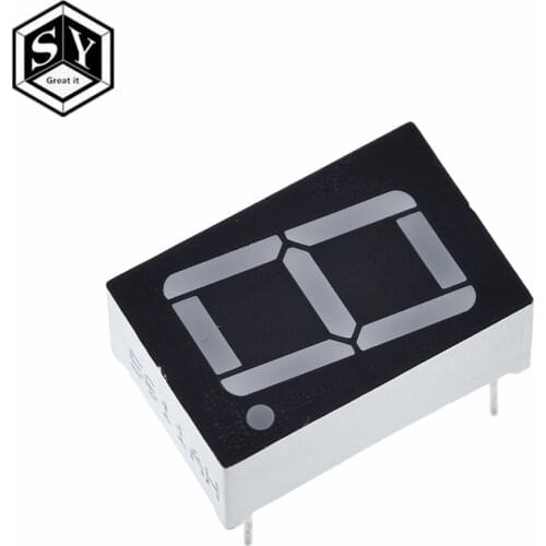 10PCS Great IT 0.56 inch 1bit Common Cathode Digital Tube Red LED Digit Display 7 Segment 0.5inch 0.5 0.56 inch 0.56'' 0.56in