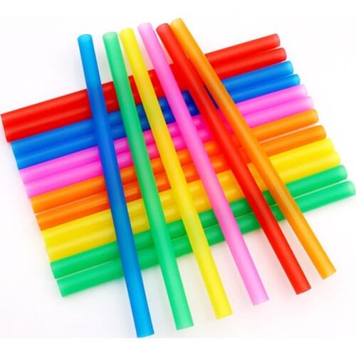 100/600pcs Large Drinking Straws Mixed Colors For Pearl Bubble Milk Tea Smoothie Party Plastic 26 cm x 1cm Bar Accessories