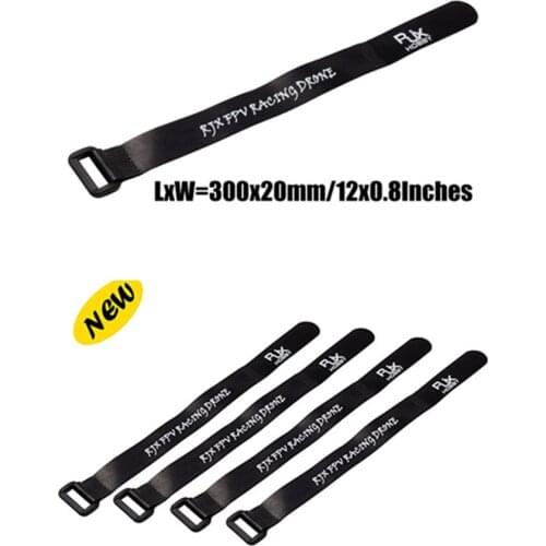 4Pcs/lot 300X20mm Non-Slip Silicone Battery Straps Black for Battery of DIY RC Drone Helicopter Quadcopter