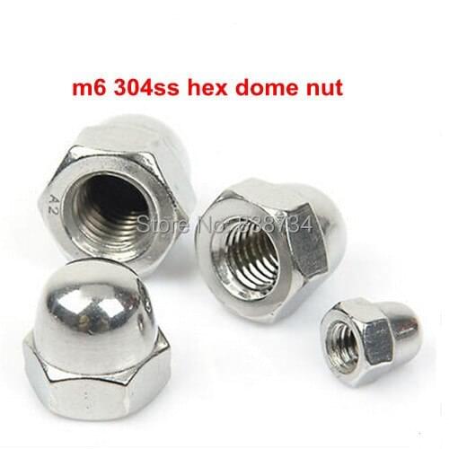 500pcs 304ss/ stainless steel / a2-70 m6 acorn nut