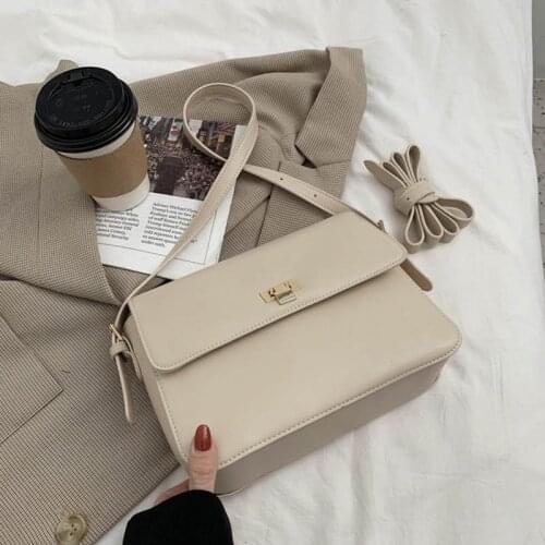 ATLI New Ladies Solid color Handbag Fashion Quality PU Leather Women Shoulder Bags for Women Shoulder Messenger Bag Travel