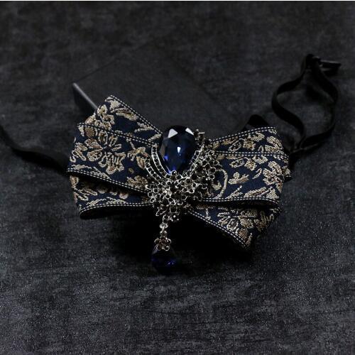 Free shipping New fashion casual mens male Korean version retro groom bow diamond bow tie suit dress wedding business
