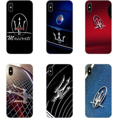 Accessories Phone Cases Covers For Apple iPhone X XR XS 11Pro MAX 4S 5S 5C SE 6S 7 8 Plus ipod touch 5 6 Maserati Car Logo