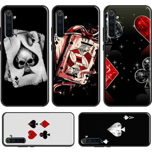 Ace of Spades Poker Case For OPPO Realme C3 C11 C15 C21 GT Neo 6 7 8 Pro Cover For OnePlus 9 Pro 7T 8T Nord