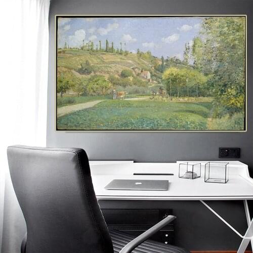Citon Camille Pissarro《A Cowherd at Valhermeil, Auvers-sur-Oise》Canvas Oil Painting Artwork Picture Wall Decor Home Decoration