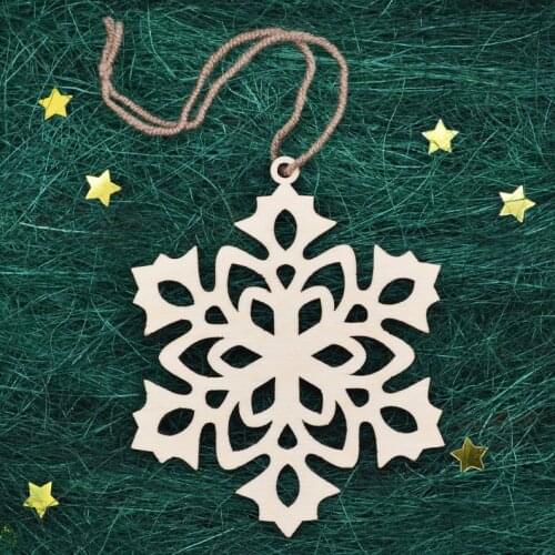 WOODEN SNOWFLAKE ORNAMENTS,Wood Christmas Tree Decor,Snowflake Christmas Ornaments Handmade,Laser Cut Snowflake,Wood Ornaments