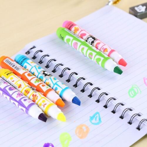 Fluorescent pen creative stationery Oblique head of student key marker pen Advertising marker crude Office supplies