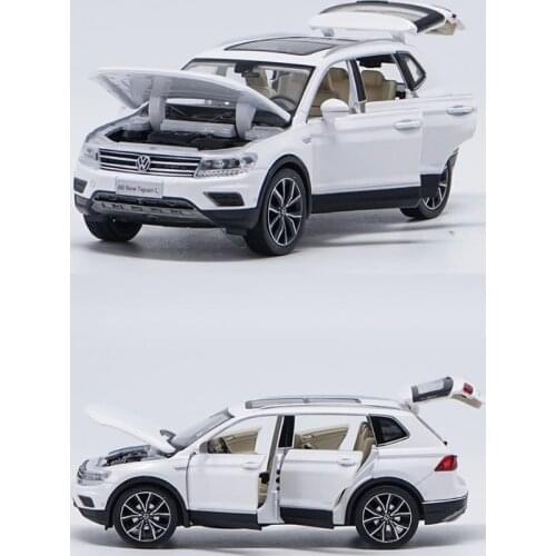 1:32 alloy pull back car toys, high imitation Tiguan L,open door music &flash& toy vehicles, wholesale