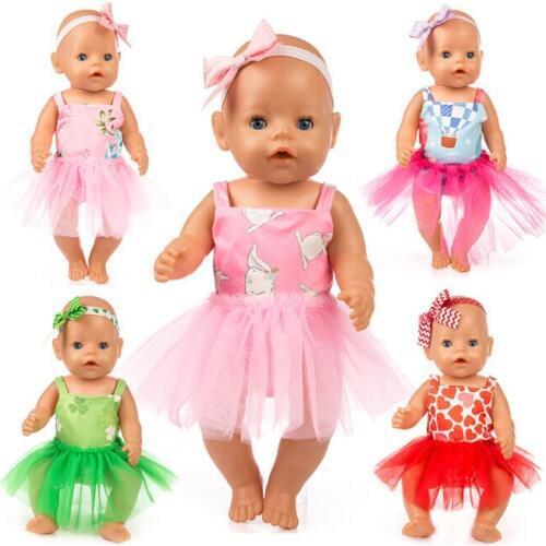 New Dress Set Doll Clothes Fit 17 inch 43cm Doll Clothes Born Baby Suit For Baby Birthday Festival Gift