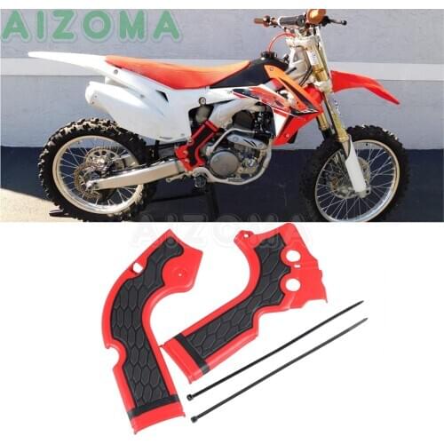 1 Pair Motocross Red Frame Guard For Honda CRF250R CRF450R 2013-2016 CRF 250/450 R Enduro Dirt Bike Frame Cover Protection