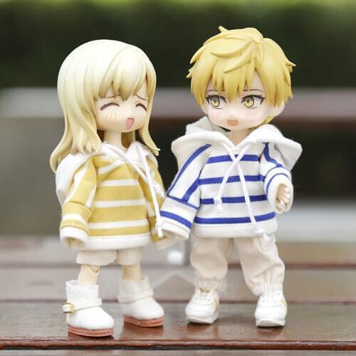 OB11 doll clothes suitable for GSC Body9 YMY molly body 8 points 12 points hat striped sweater doll accessories