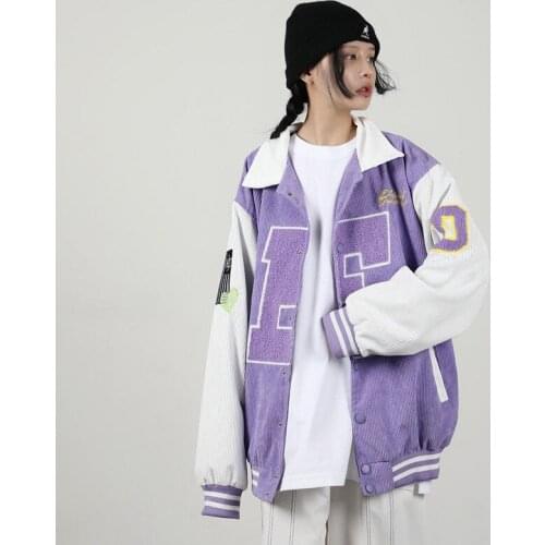 Oversized Varsity Jacket Men Women College Furry Letter Embroid Pilot Baseball Hip Hop Jackets Streetwear College Bomber Coat