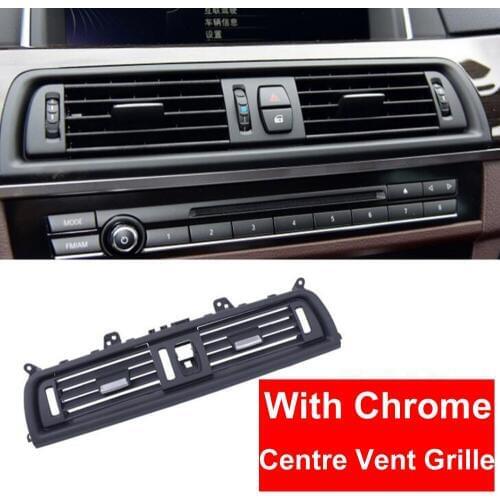 LHD Left Hand Drive ABS Centre Row Wind Air Conditioning Vent Grill Outlet Panel W/ Chrome Plate For BMW 5 Series F10 F18 10-17