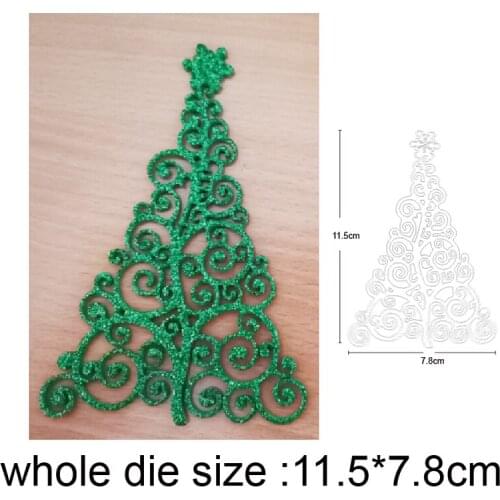 Christmas tree Metal Cutting Dies Cutout Stencils Die Cut for DIY Scrapbooking Album Paper Card Embossing for Kids DIY