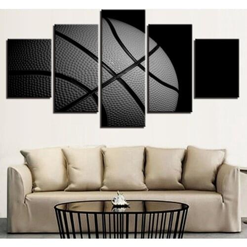5 Pieces of Basketball Fashion Poster Home Living Room Bedroom Decoration Frameless Printing Canvas Version Hanging Picture Core