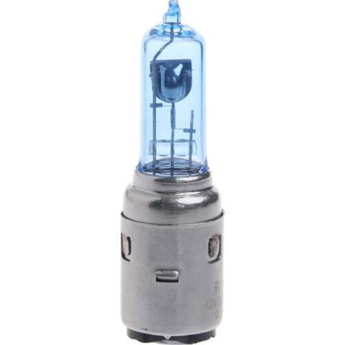 Motorcycle DC 12V 35W BA20D Headlight Halogen Bulb Xenon White Light