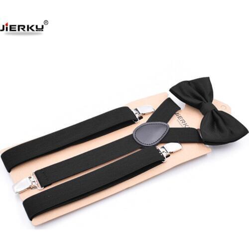 Mans Suspenders with Bow Tie 3 clips Braces Set Male Vintage Casual Suspensorio Trousers Strap Father/Husbands Gift s